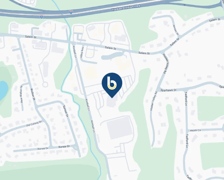 Broad Smiles Lynnfied, MA location pinned on a map.
