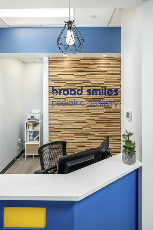 Broad Smiles Pediatric Dentistry front desk.
